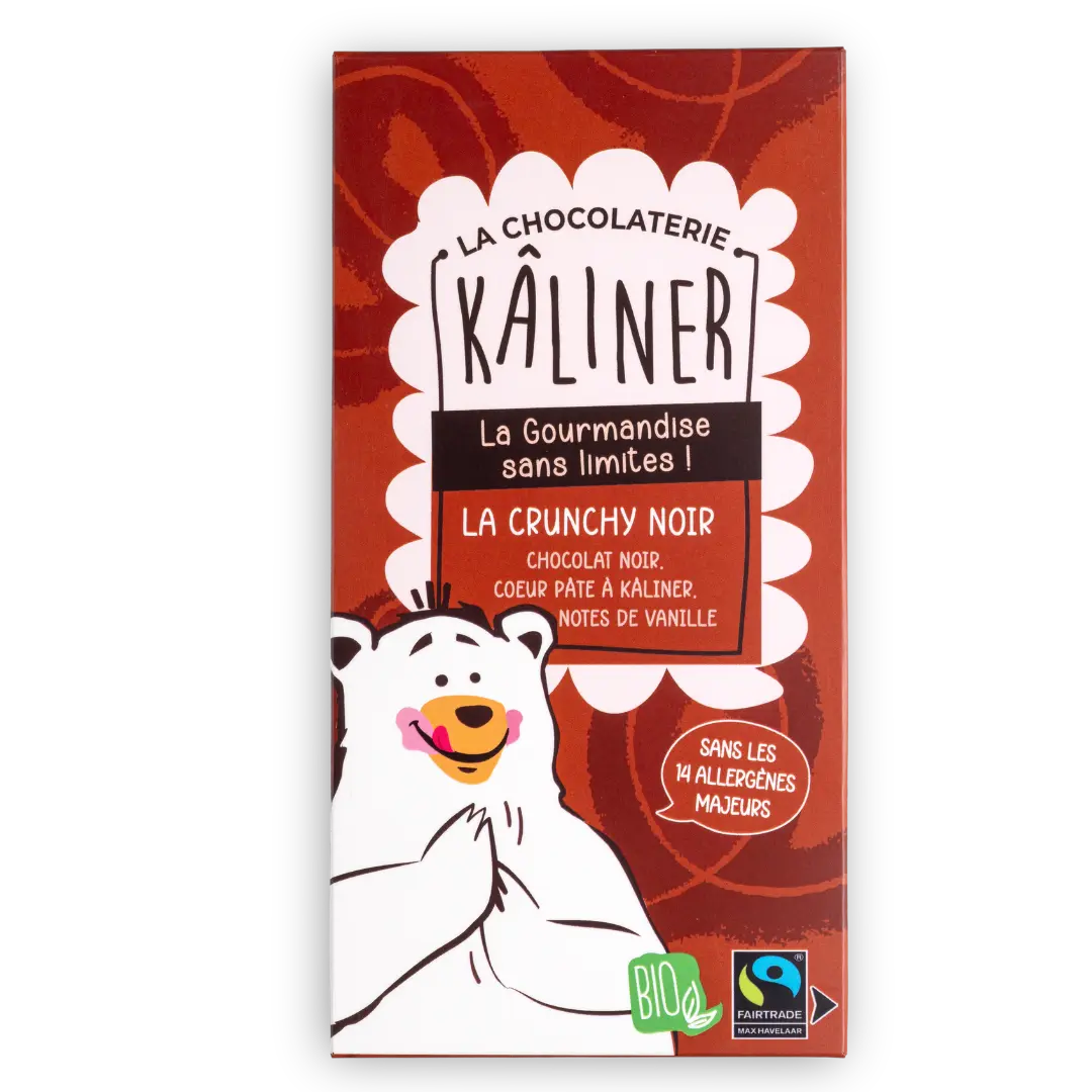 Buy wholesale Tablette Crunchy Noir — chocolat noir, cœur fondant et ...