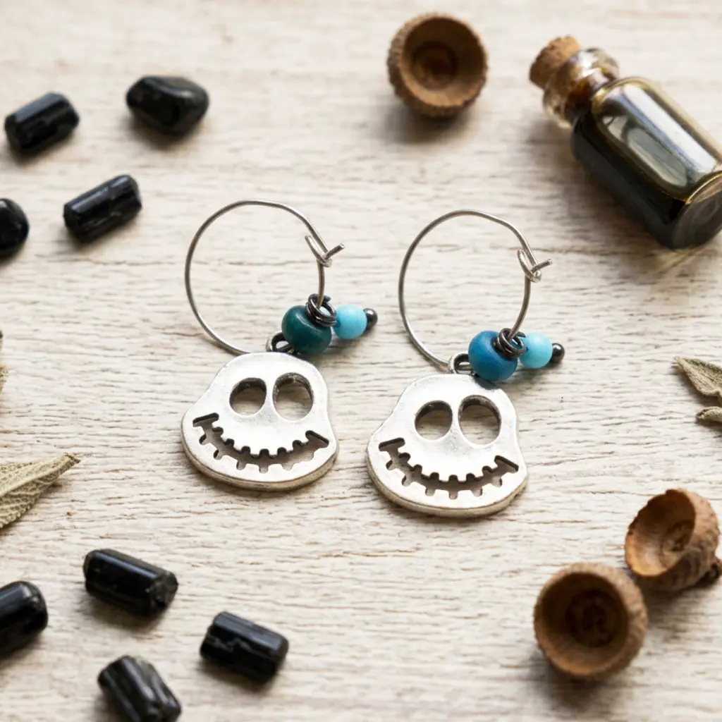 Spooky Ghost Hoop Earring