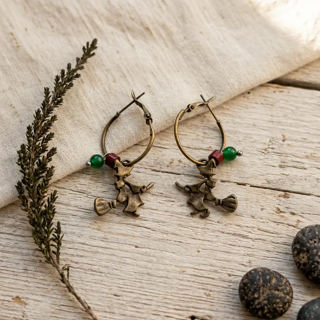 Witch Hoop Earrings