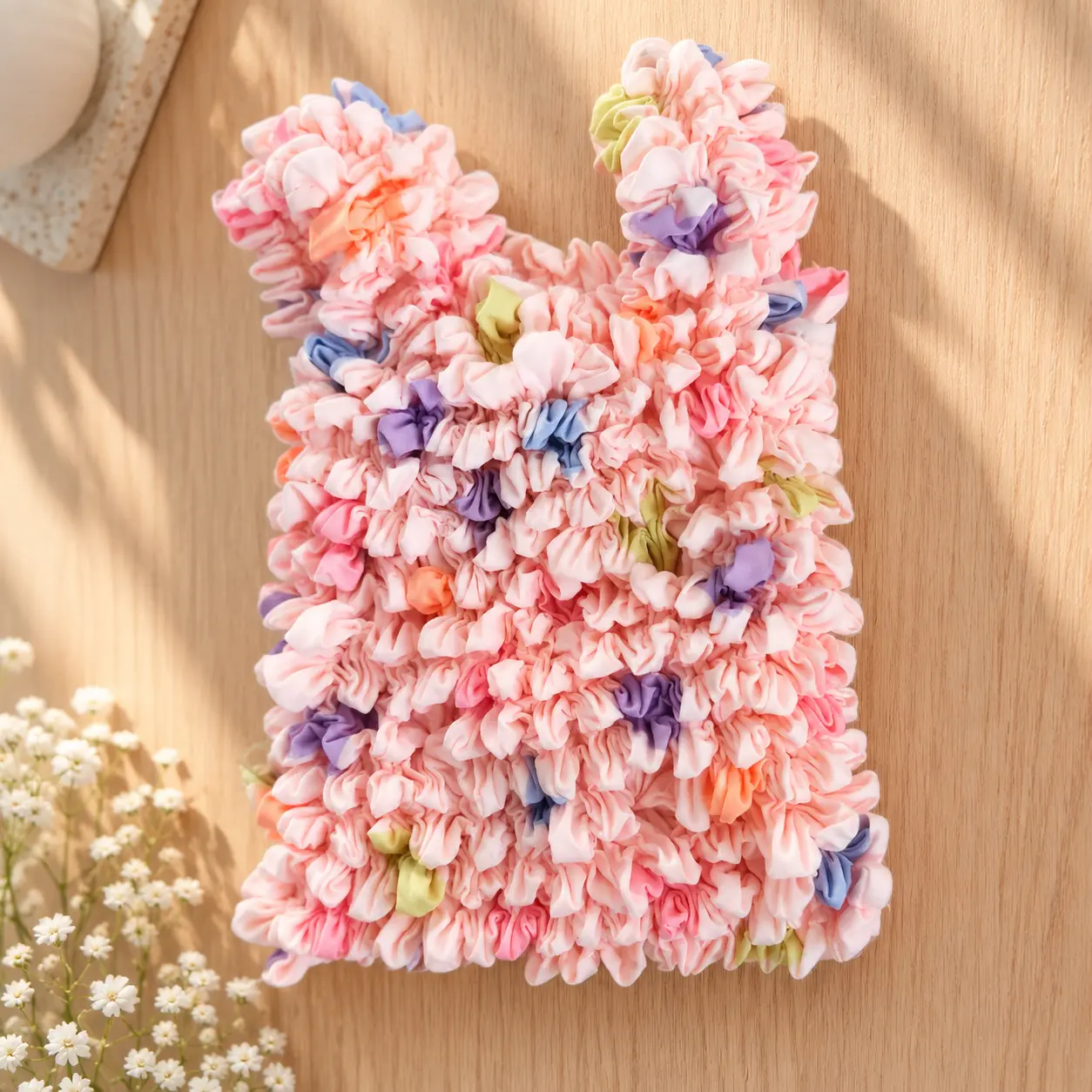 Magic bag Coeurs pastels - Sac shopping extensible