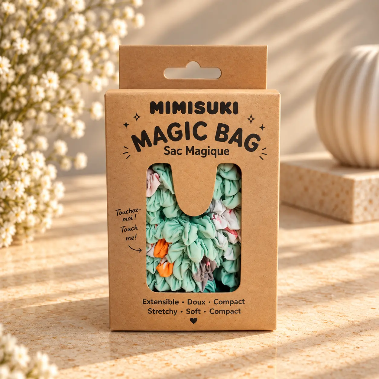 Magic bag Jardin aux Chats- Sac Shopping extensible