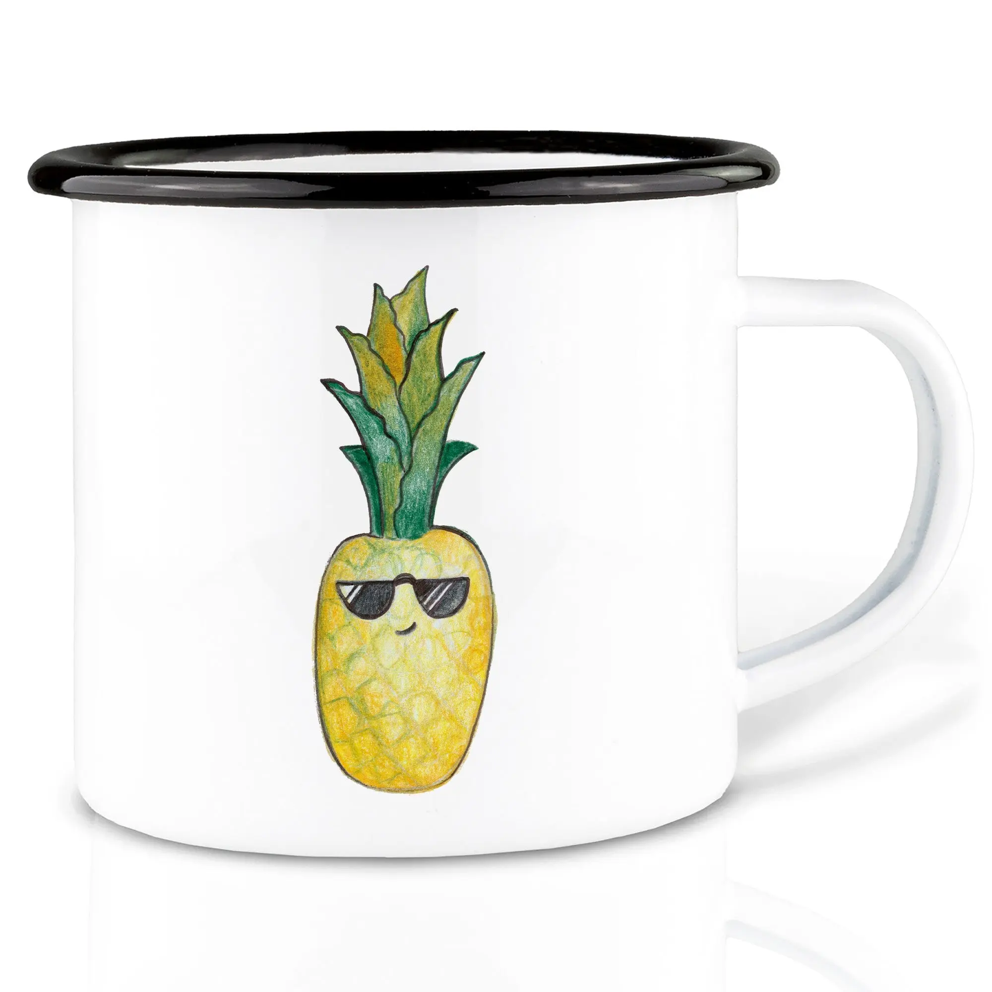 Emaille Tasse – Ananas