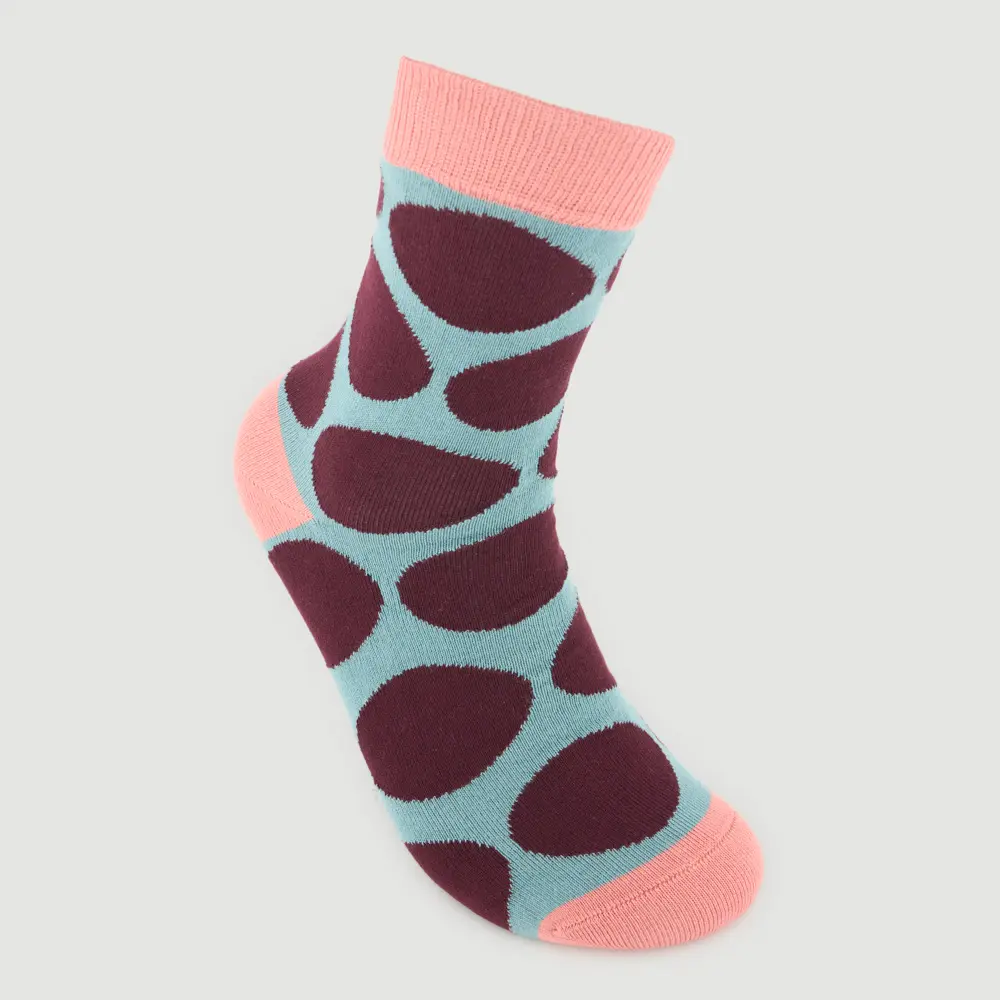Calcetines Algodón Orgánico Maxi Dots Terracota