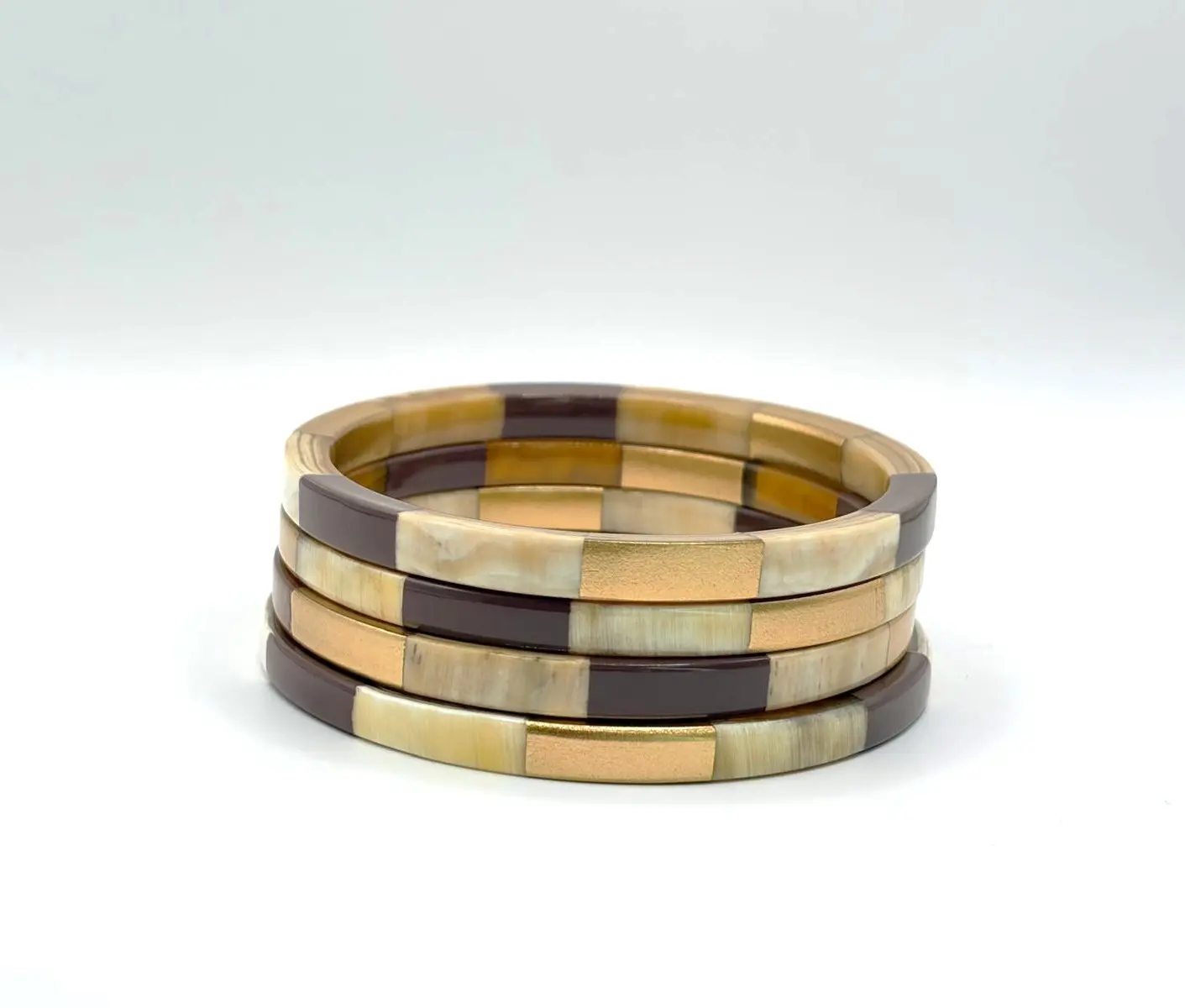 JONC CORNE RAYURE  CHOCOLAT  DORE