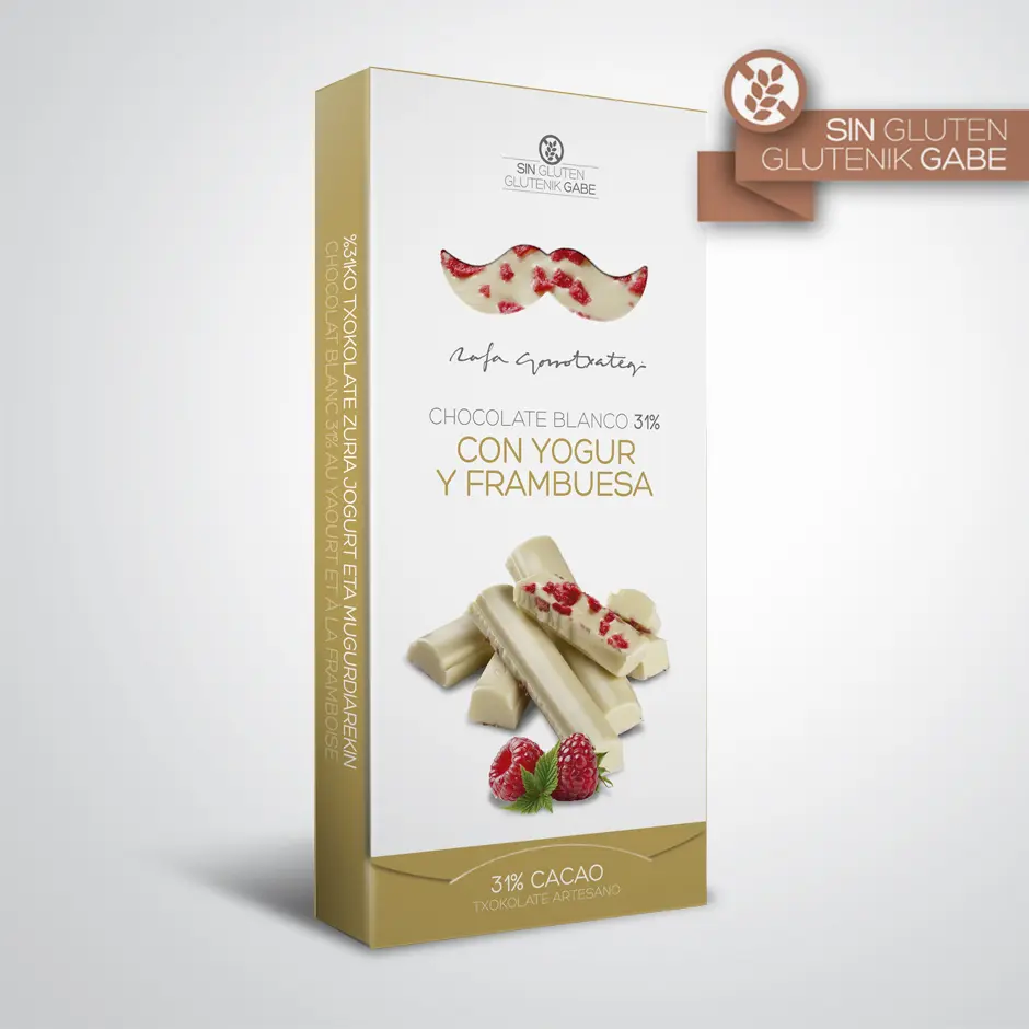CHOCOLATE BLANCO 31% CON YOGUR Y FRAMBUESA