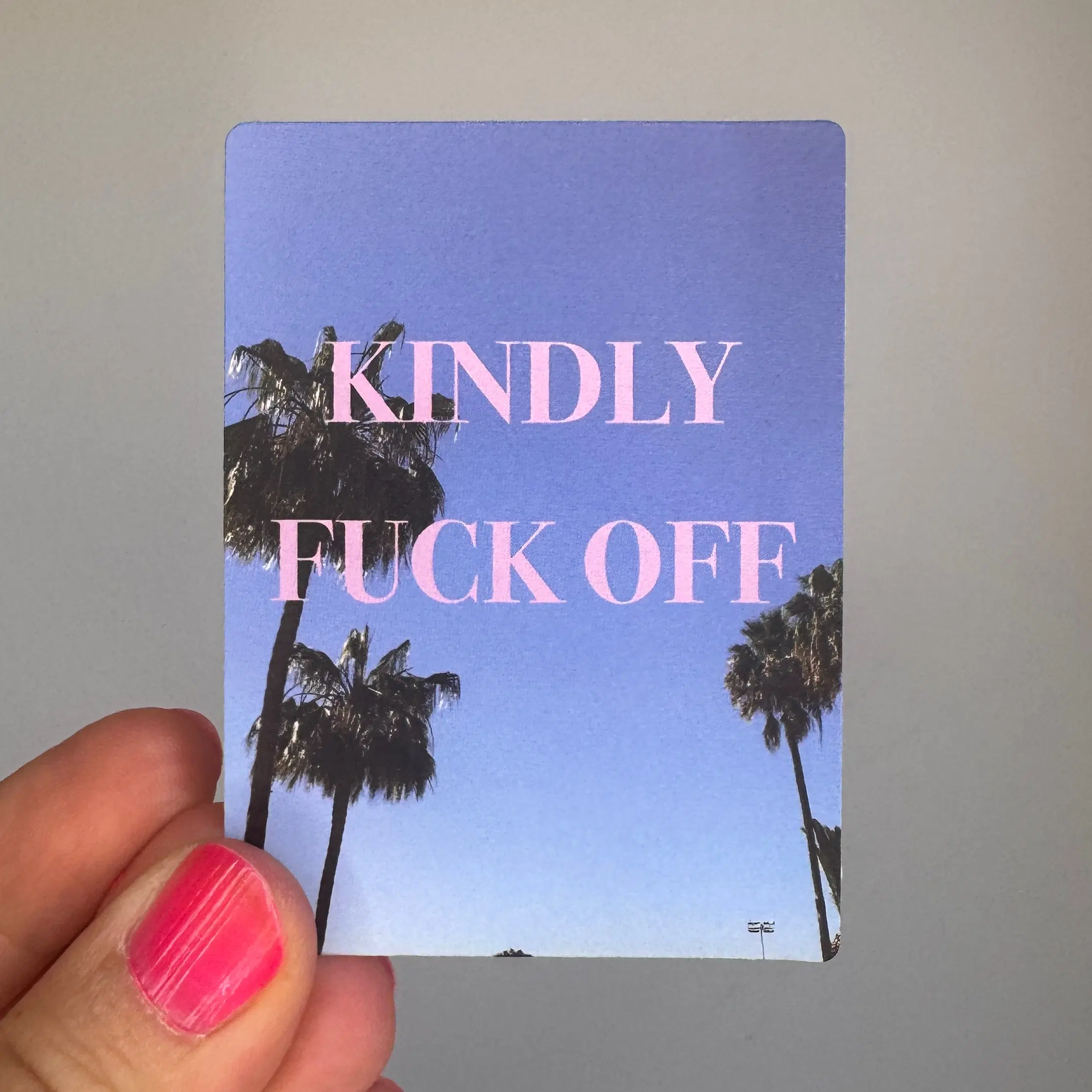 Kindly fuck off Palmen Sticker