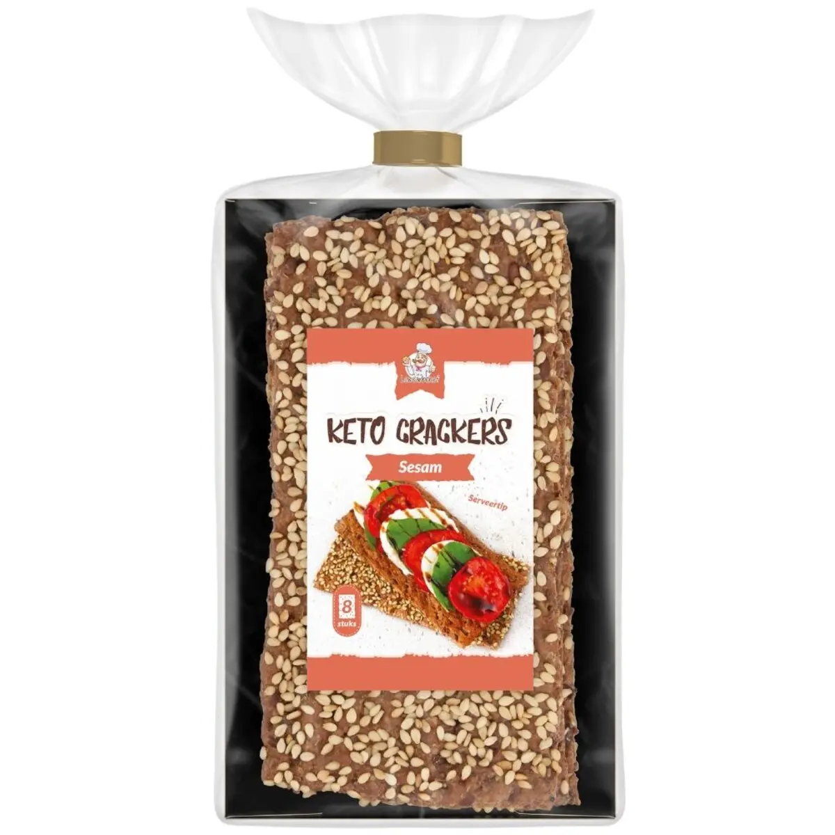Lowcarbchef - Keto Crackers Sesame (8 pieces)