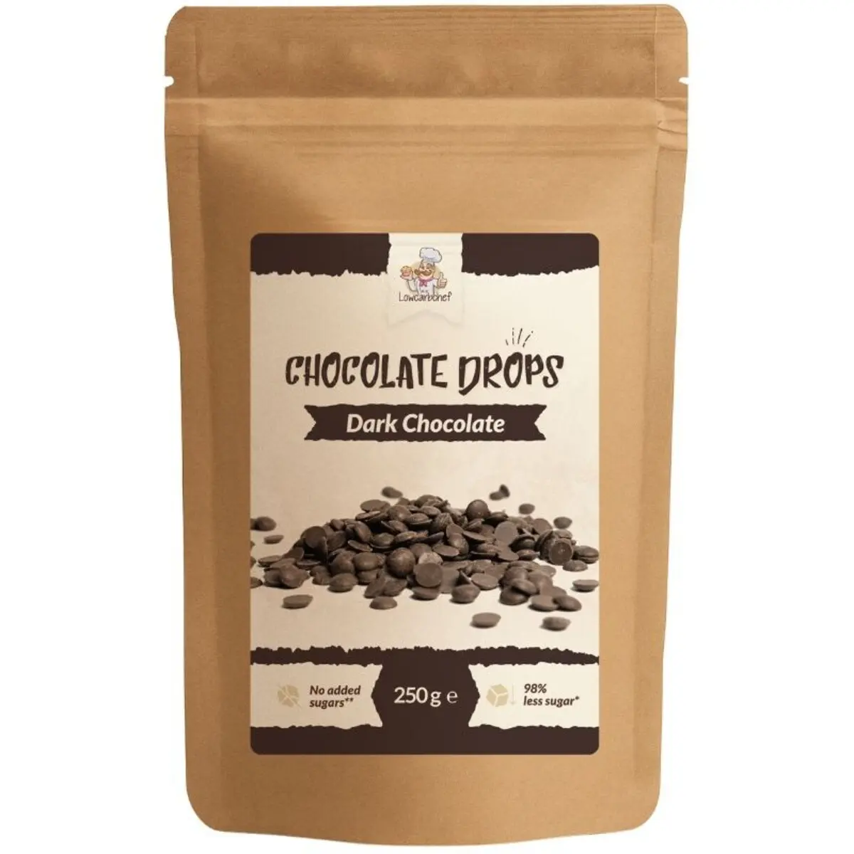 Lowcarbchef - Mini Chocolate Drops Dark (250 g)