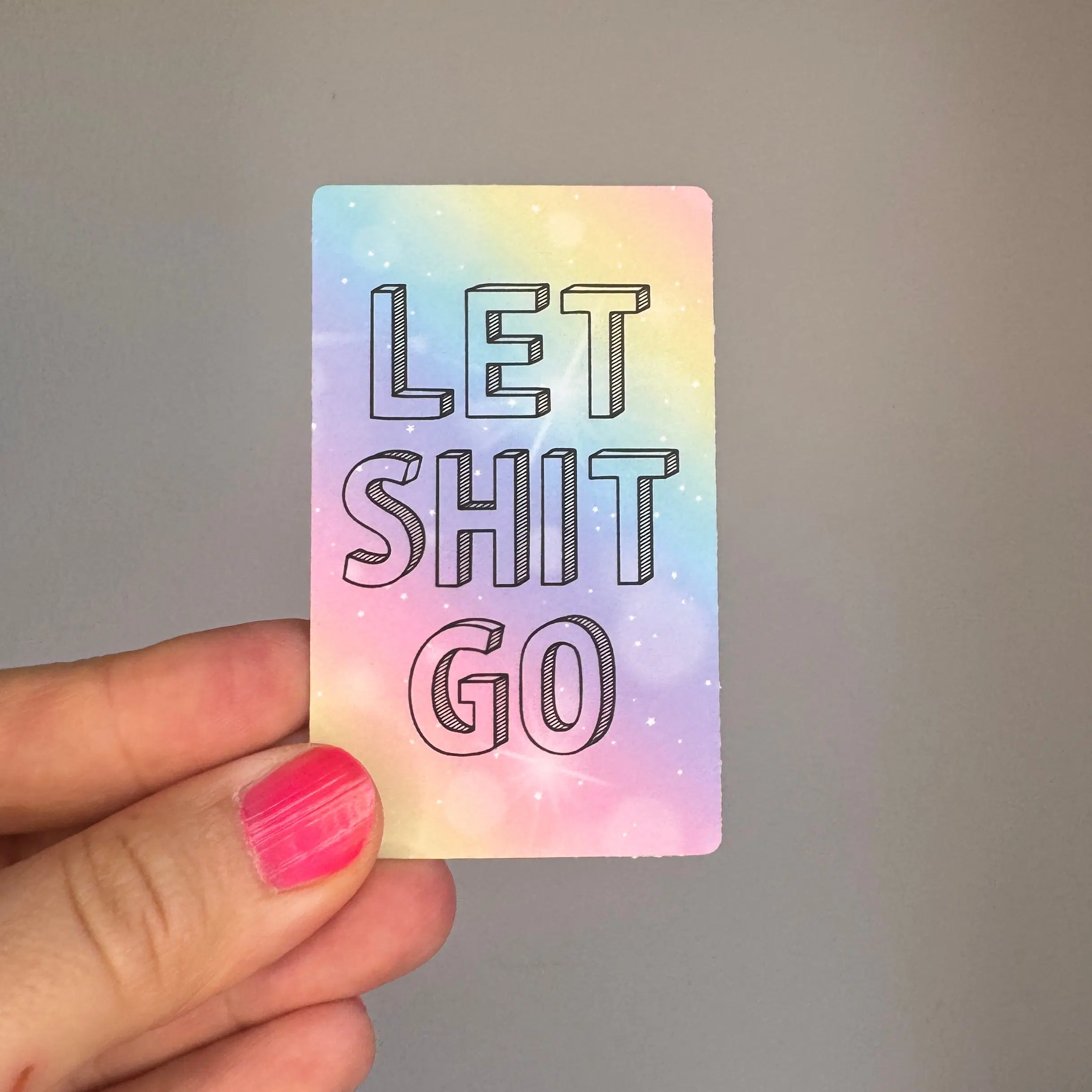 let shit go sticker
