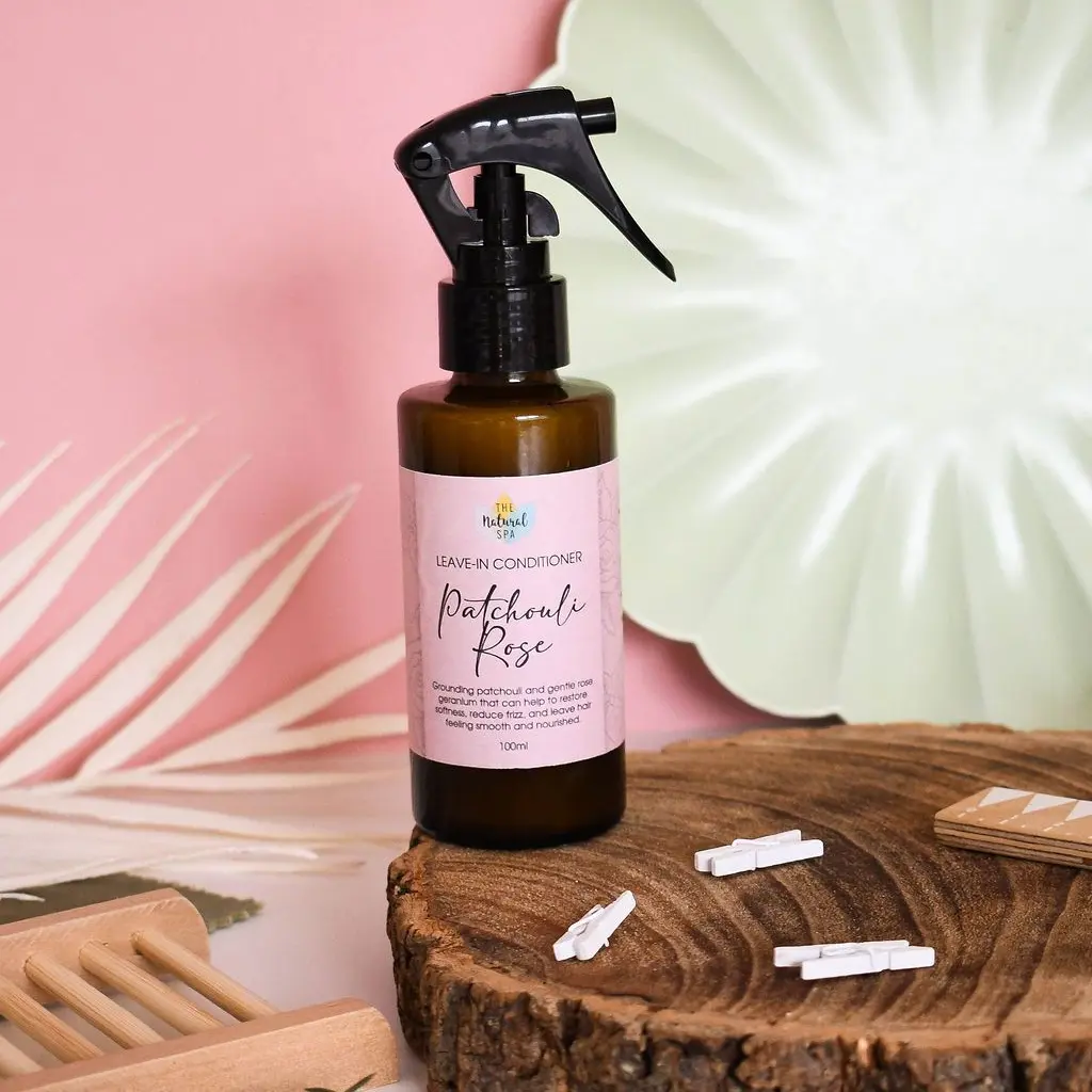 Patchouli Rose Leave-In Conditioner | Natural Hair Conditioner for Dry, Damaged & Frizzy Hair | Lightweight Vegan Hair Care for All Hair Types