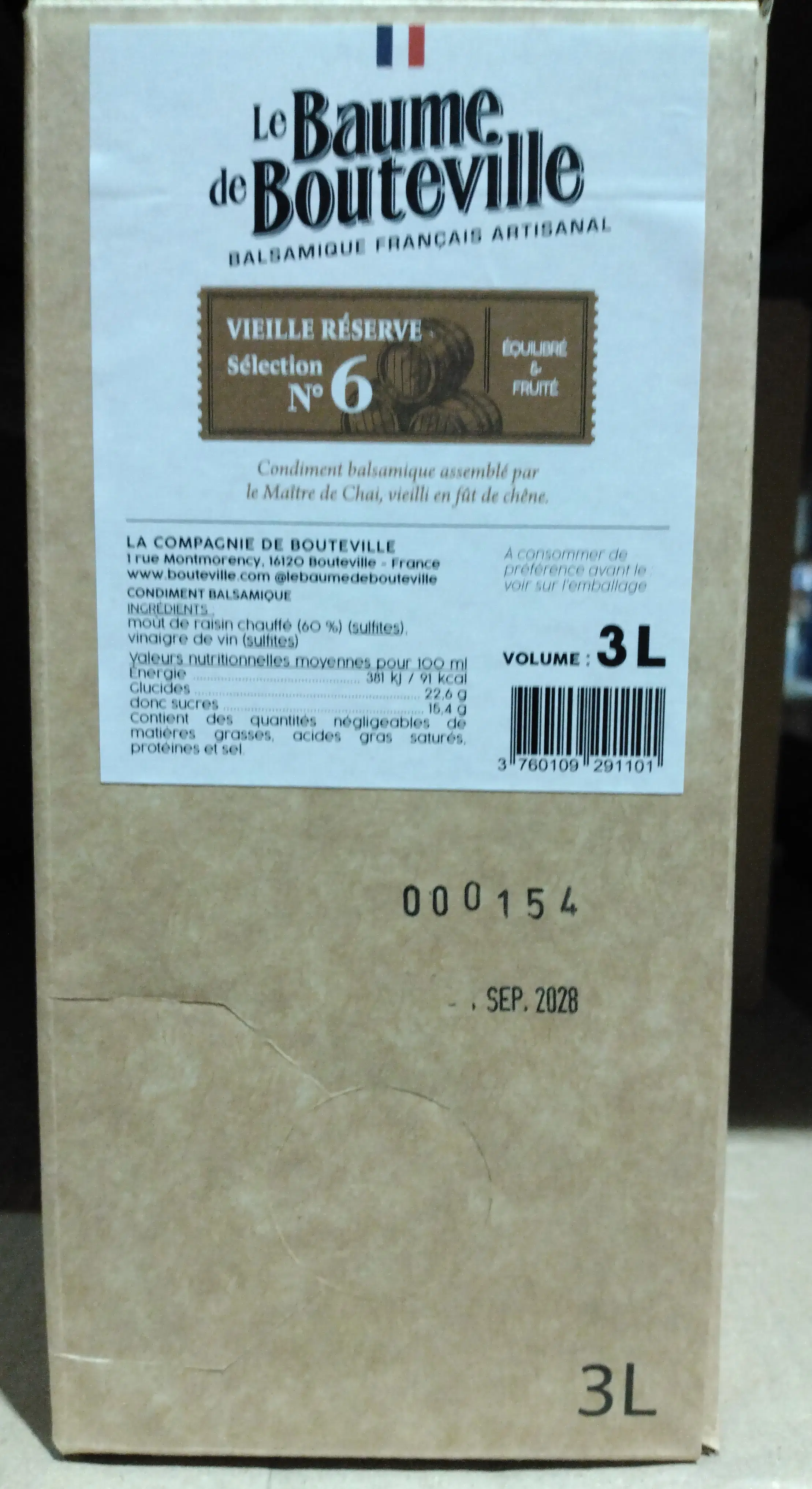 BAUME DE BOUTEVILLE - BAUME n°6 - 3 litres