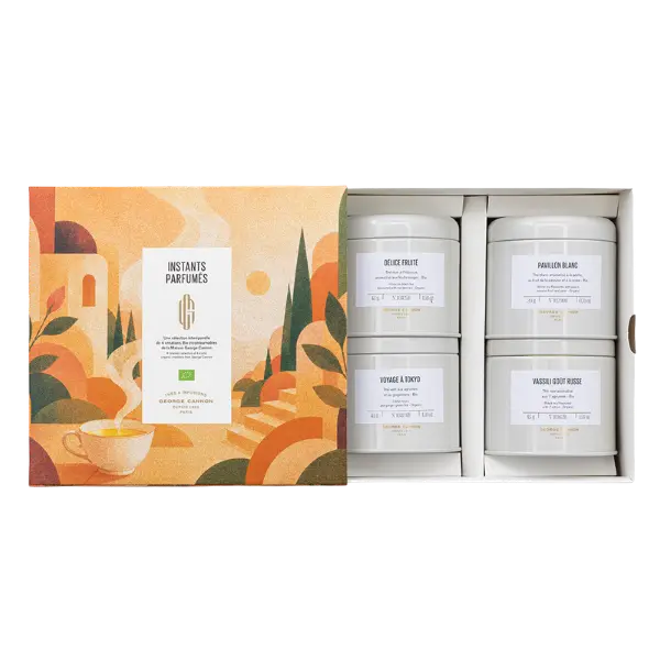 COFFRET 4 BOITES DE THÉS INSTANTS PARFUMÉS