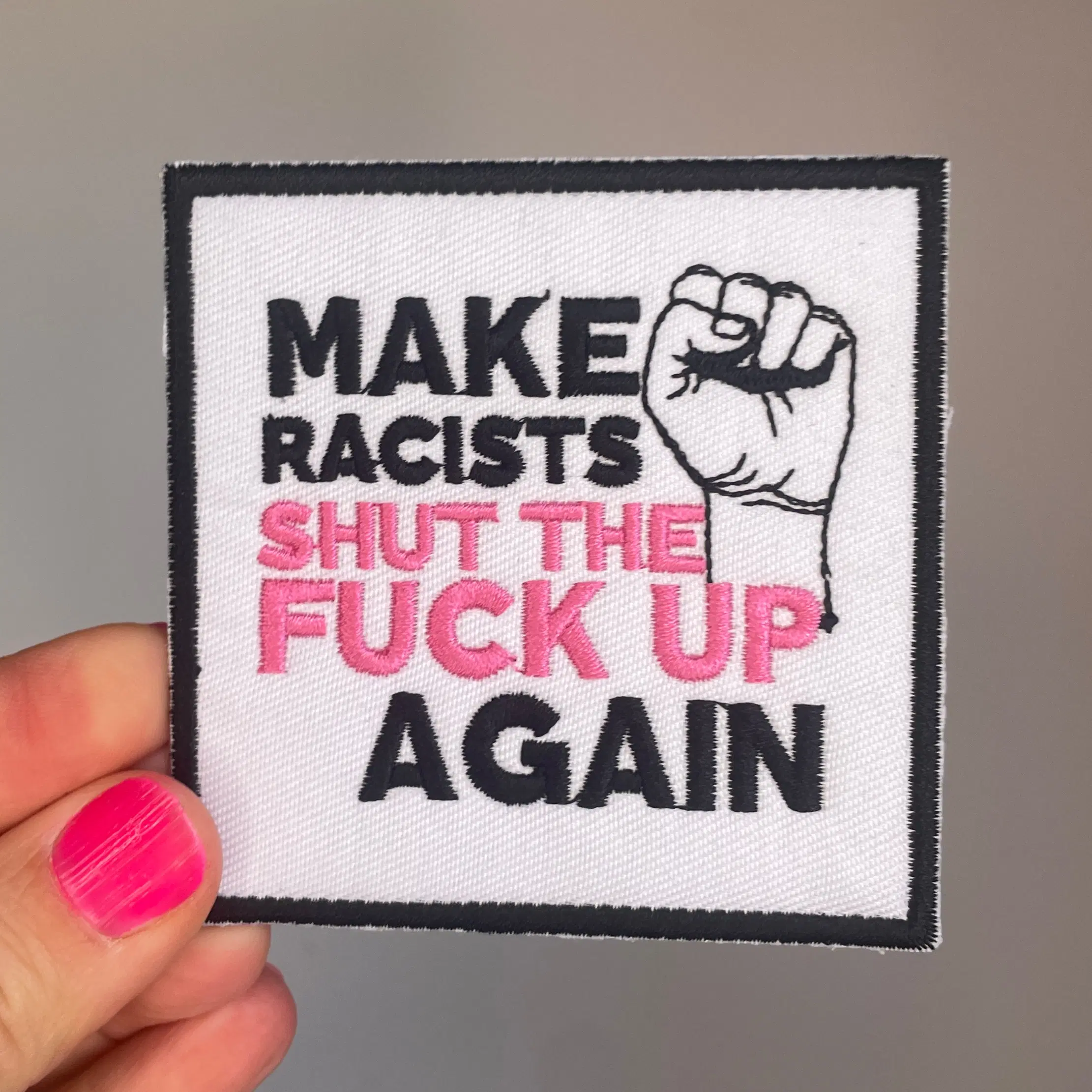 Make racists shut the fuck up again patch