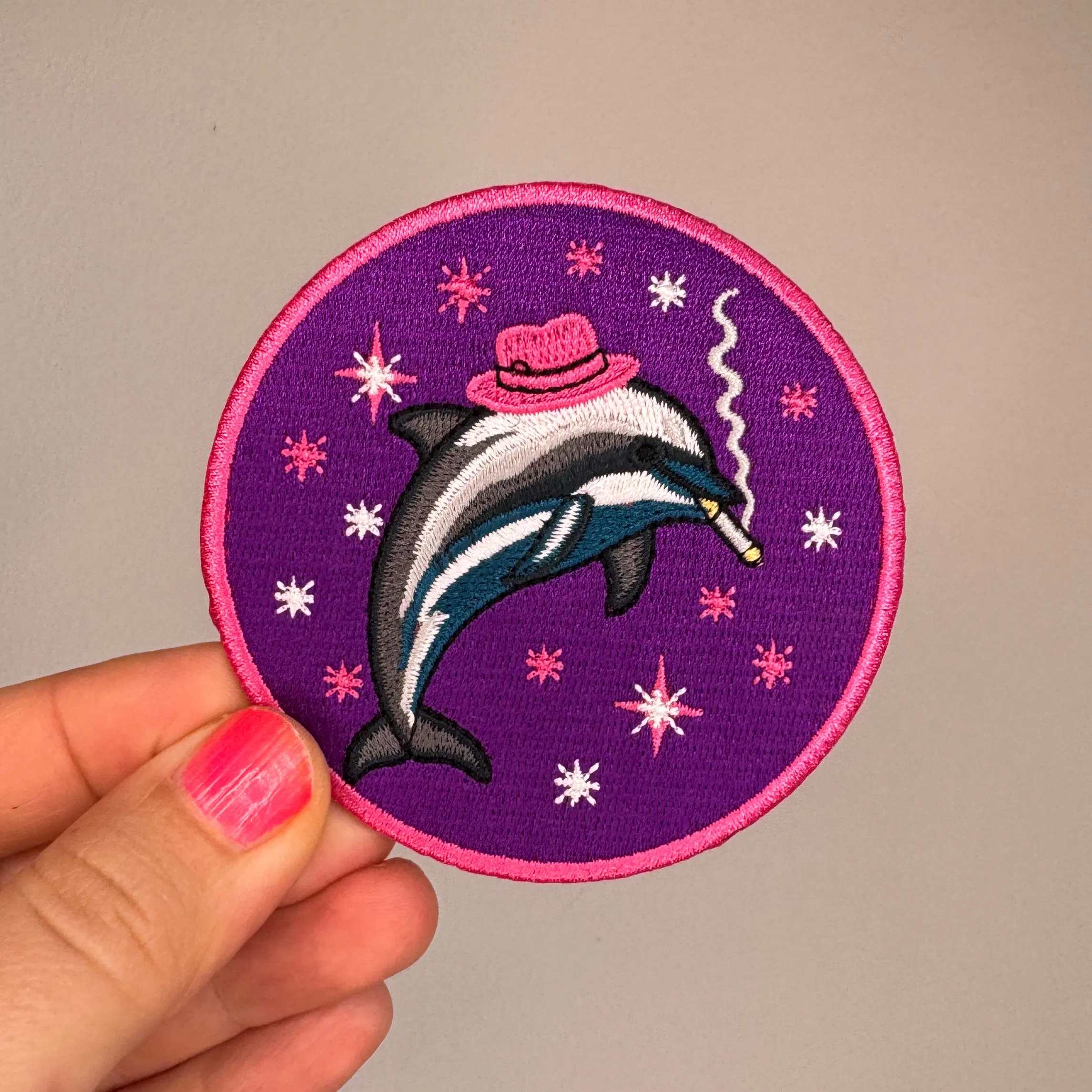 delfin mit Kippe Patch