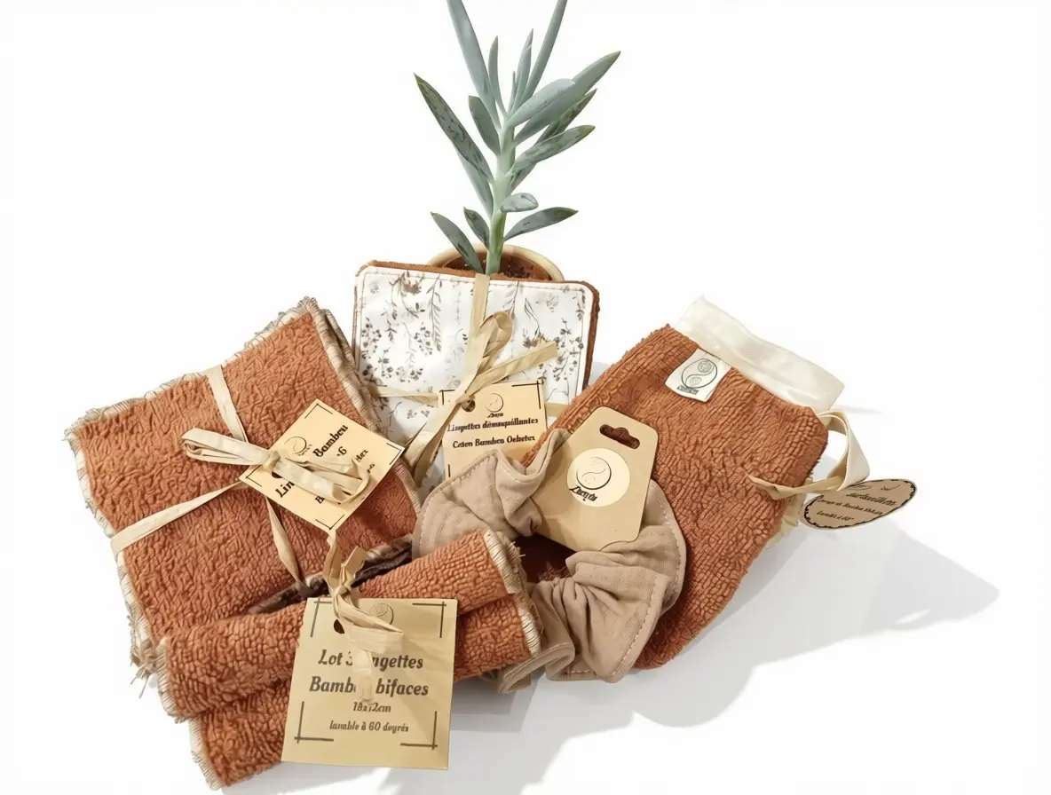 L’Essentiel Douceur – Kit Zéro Déchet en Coton & Bambou
