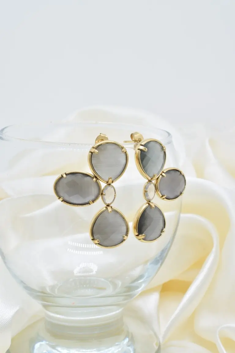 Boucles d'oreilles en acier inoxydable - BO100569OR-GR