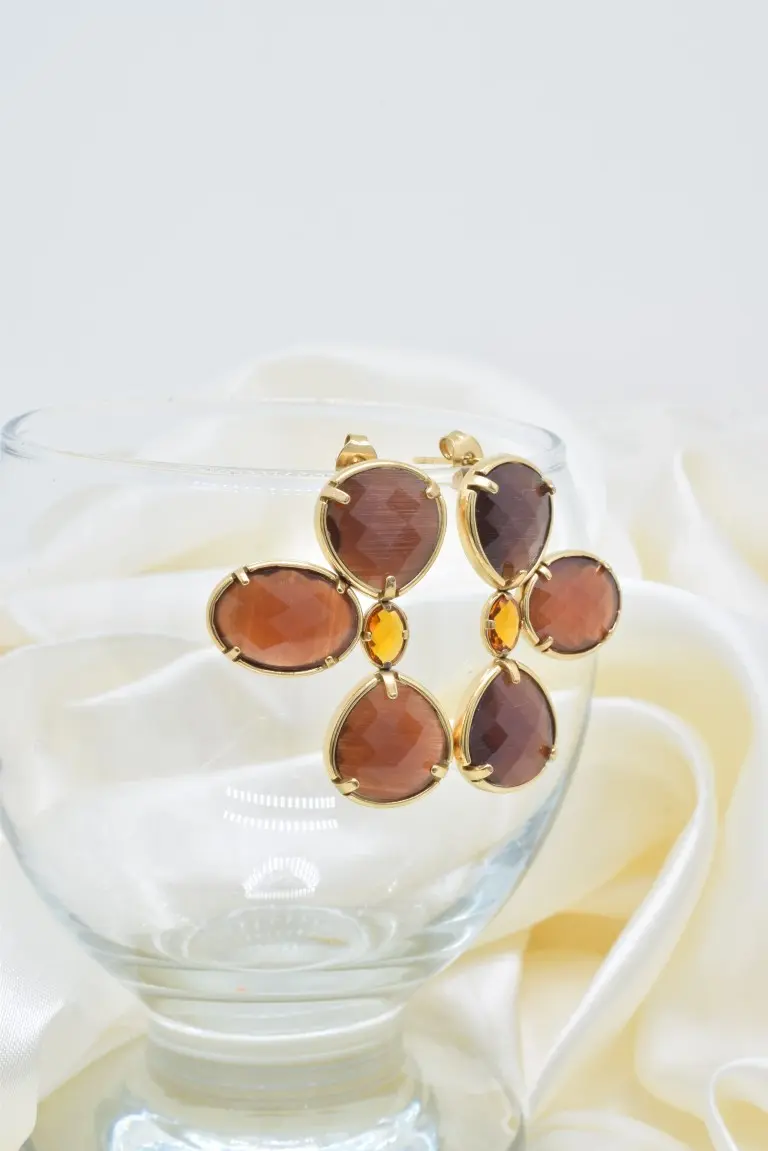 Boucles d'oreilles en acier inoxydable - BO100569OR-MA