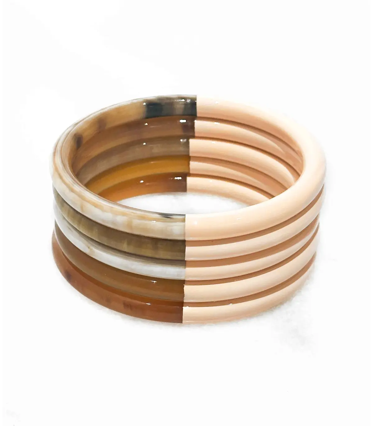 Bracelet coloré 2309C en corne véritable