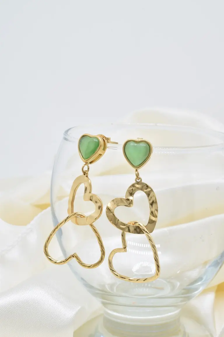Boucles d'oreilles en acier inoxydable - BO100570OR-VR