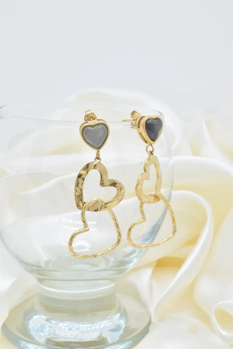 Boucles d'oreilles en acier inoxydable - BO100570OR-GR