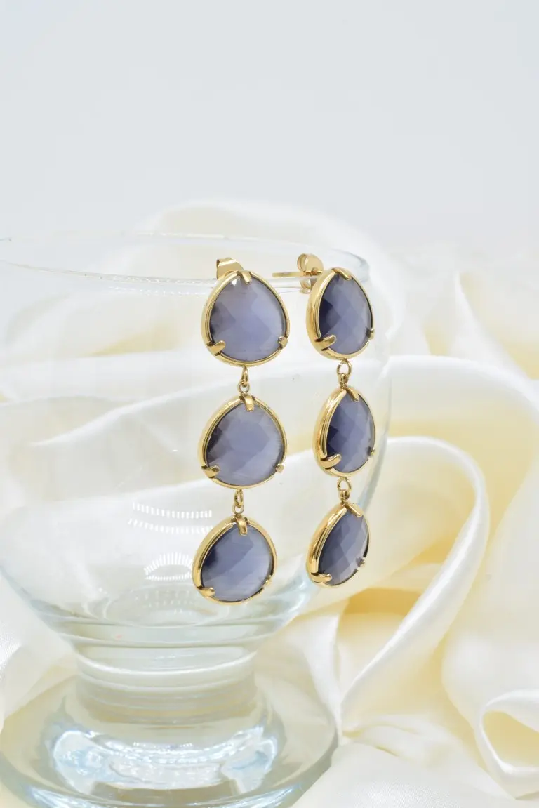 Boucles d'oreilles en acier inoxydable - BO100571OR-VI