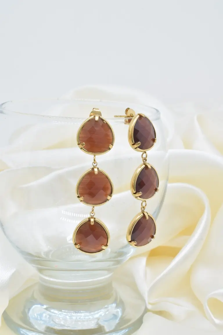 Boucles d'oreilles en acier inoxydable - BO100571OR-MA