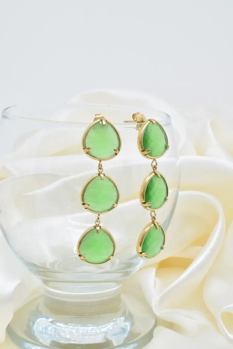 Boucles d'oreilles en acier inoxydable - BO100571OR-VR