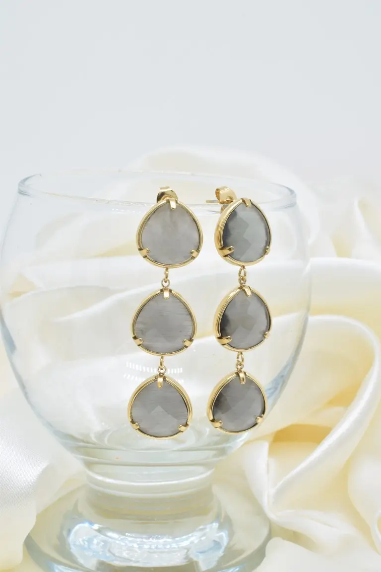 Boucles d'oreilles en acier inoxydable - BO100571OR-GR