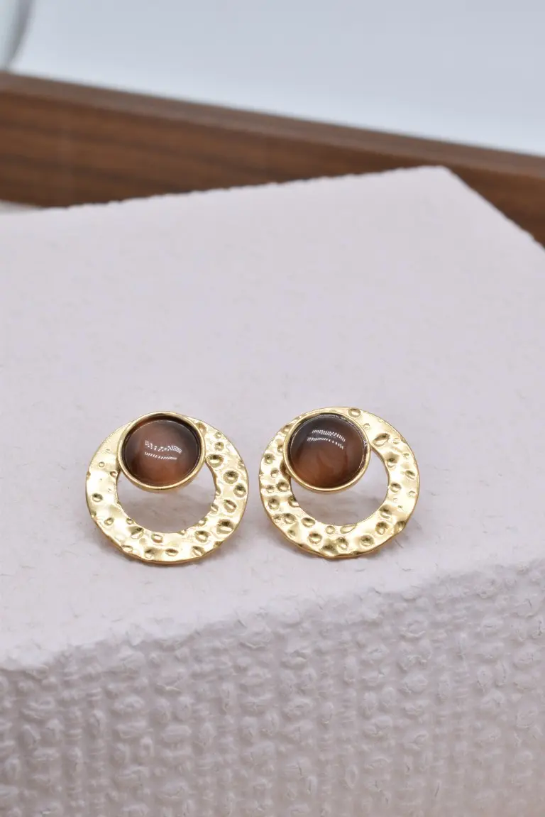 Boucles d'oreilles en acier inoxydable - BO100550OR-MA