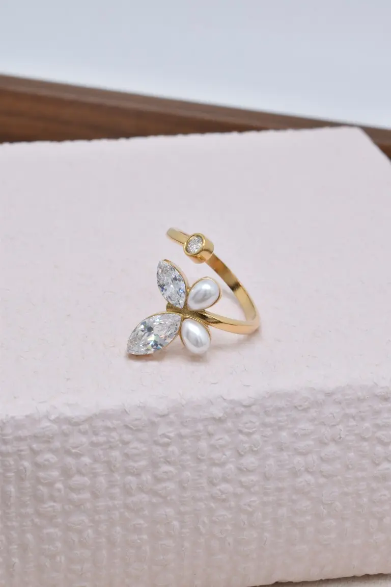 Bague papillon en acier inoxydable - BG310375