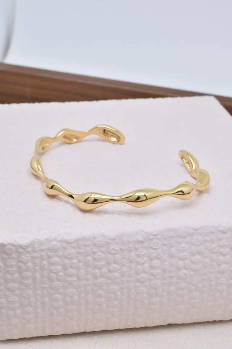 Bracelet jonc ajustable en acier inoxydable - BR110416OR