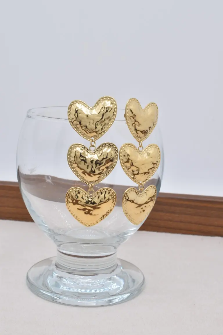Boucles d'oreilles coeur en acier inoxyable - BO100553OR