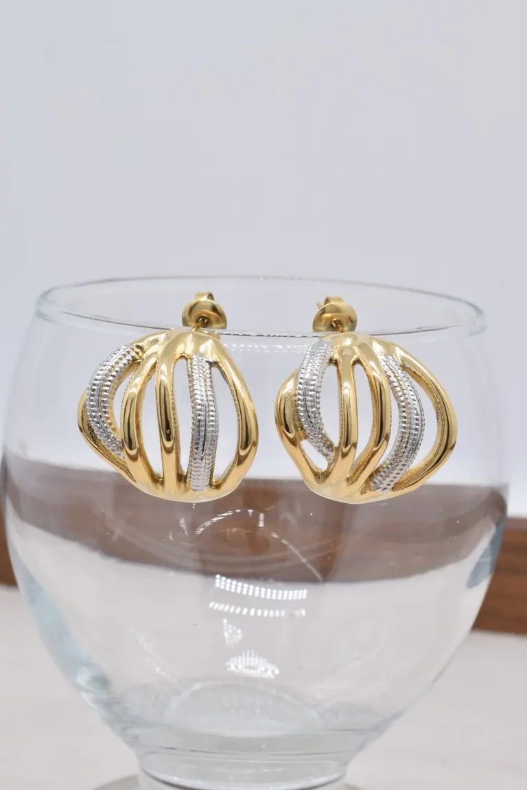 Boucles d'oreilles en acier inoxyable - BO100554OR/AR