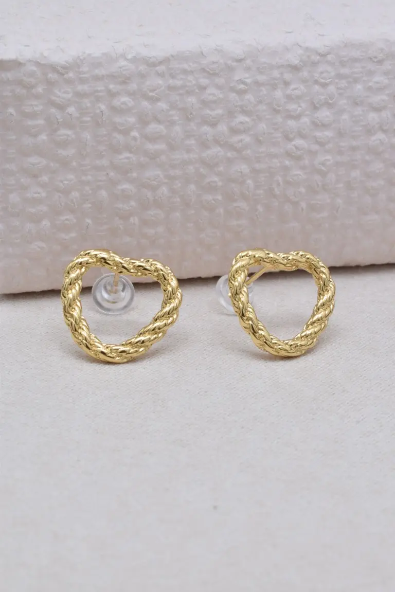 Boucles d'oreilles à puces en acier inoxyable - BO100559OR