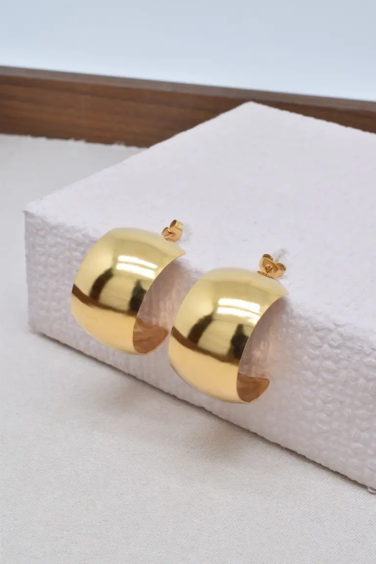 Boucles d'oreilles créole en acier inoxyable - BO100560