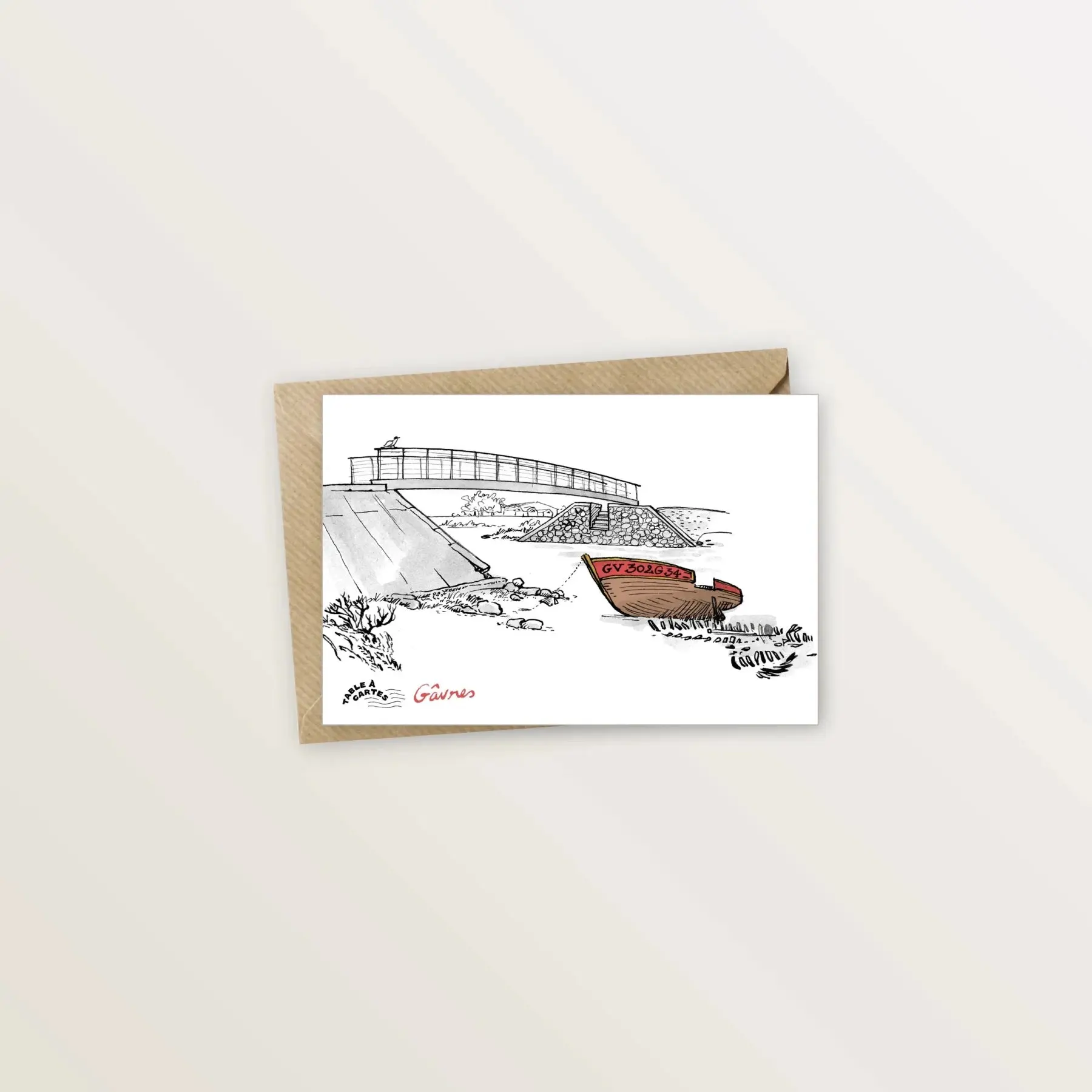Carte postale de Gâvres - Passerelle