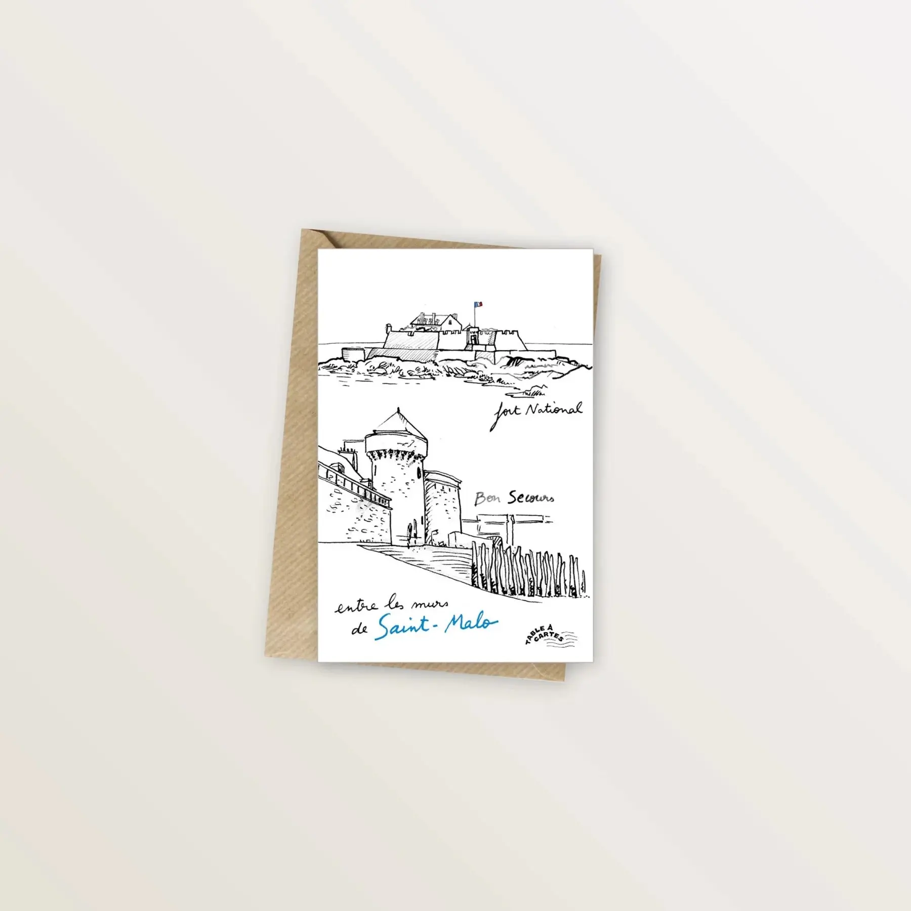 Carte postale Saint-Malo - Fort National et Piscine de Bon Secours