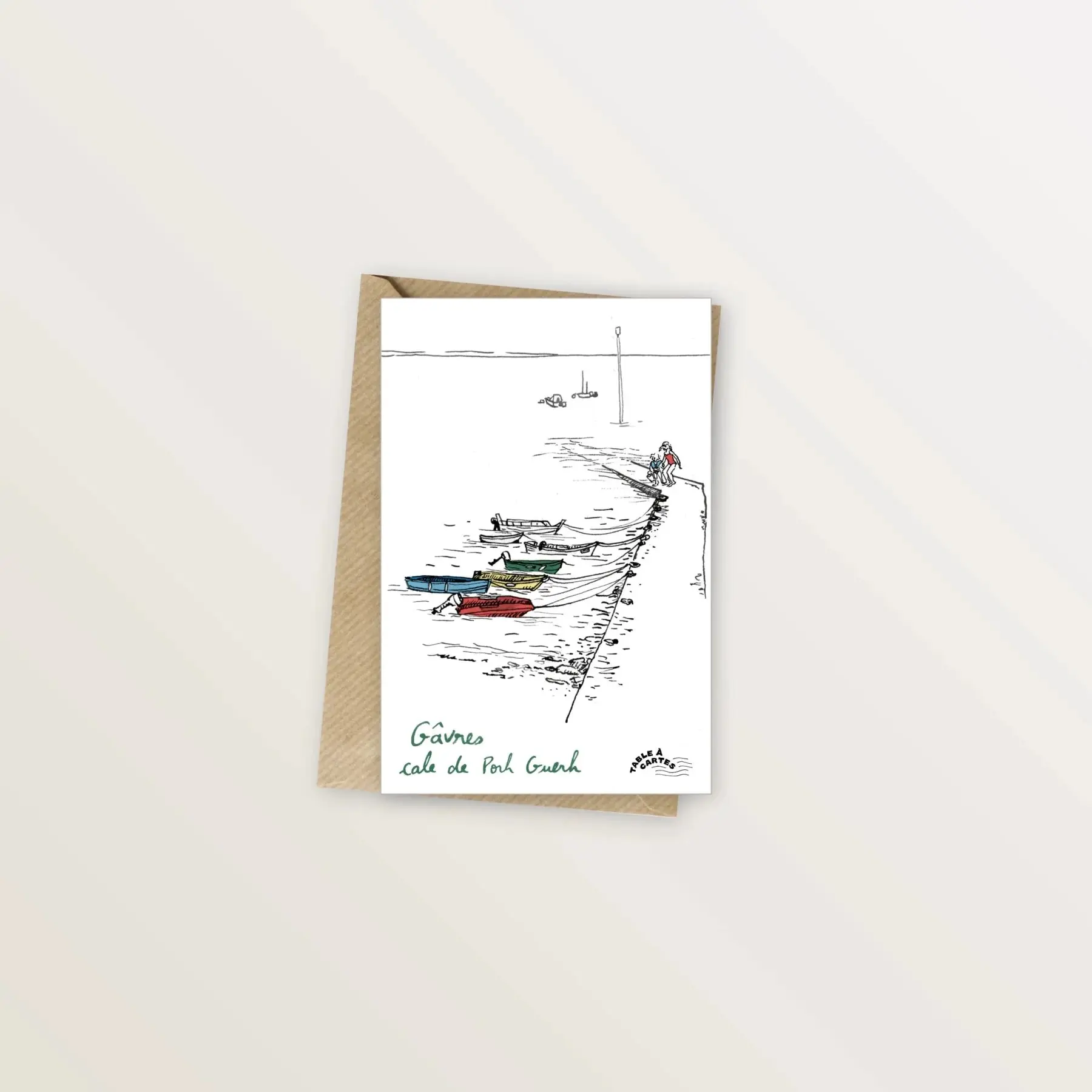 Carte postale de Gâvres - La cale de Porh Guerh