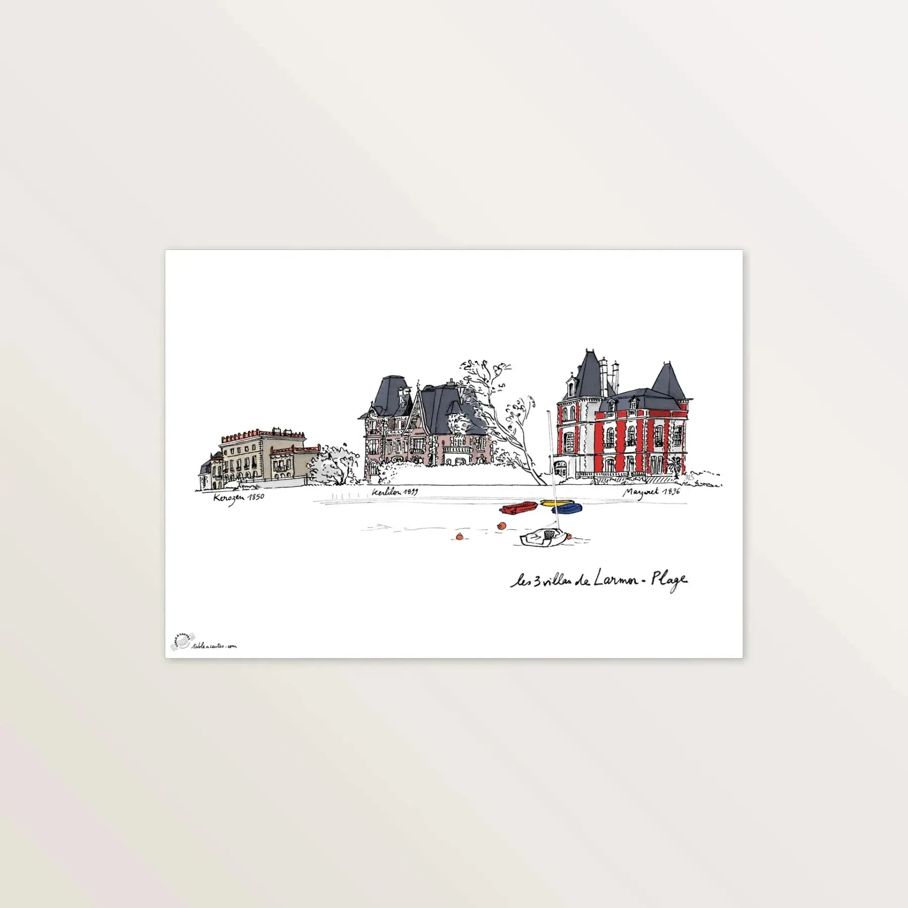 Le Château des Sardines - Les villas de Larmor-Plage - Illustration A4