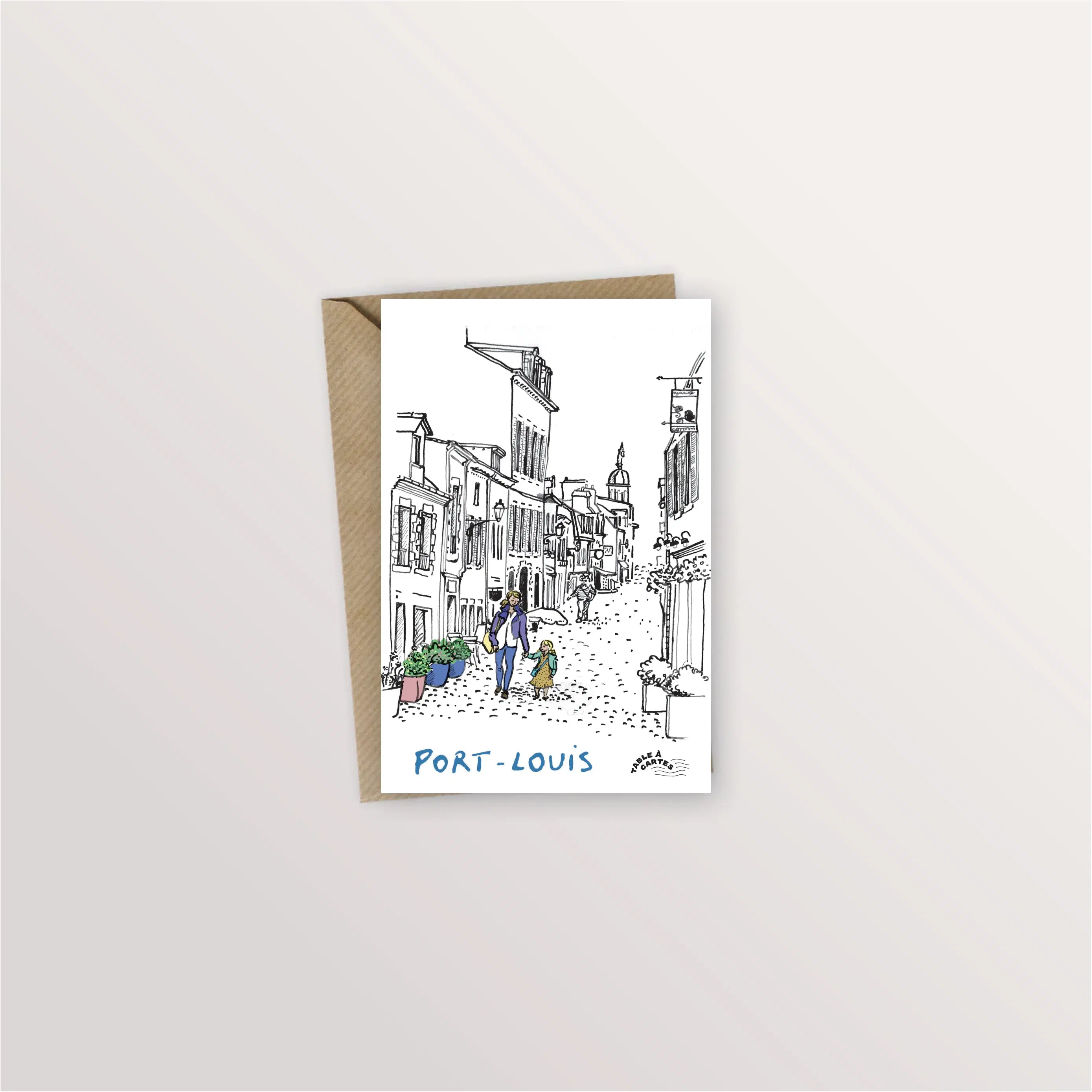 Carte postale - Les ruelles de Port-Louis