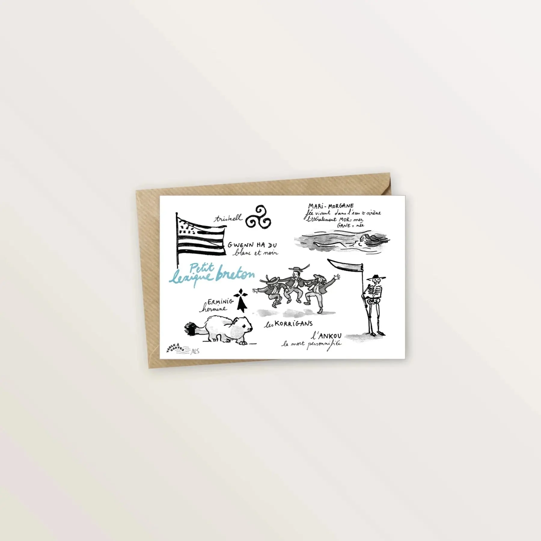 Carte postale de mots bretons - Légendes