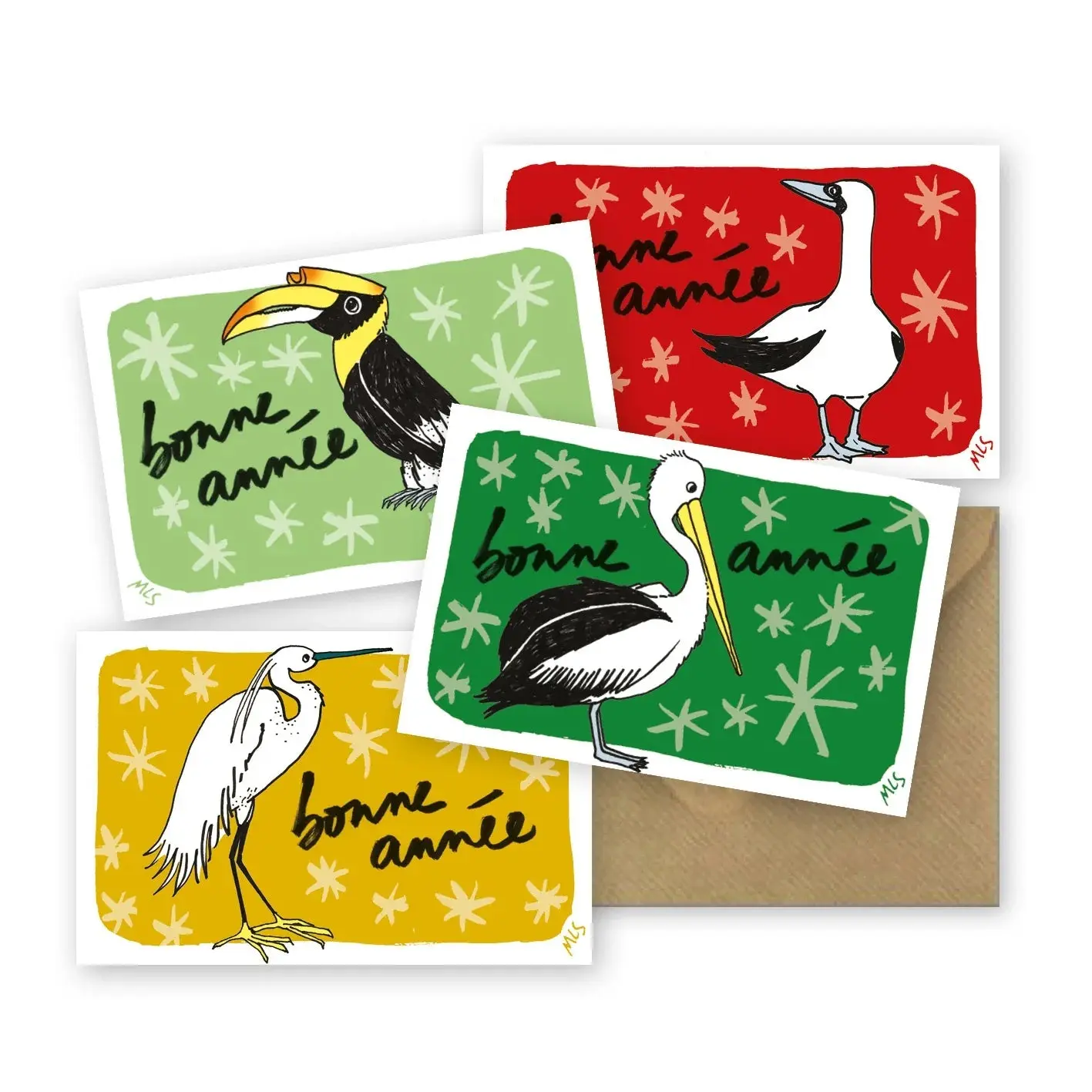 4 mini-cartes - Bonne année !
