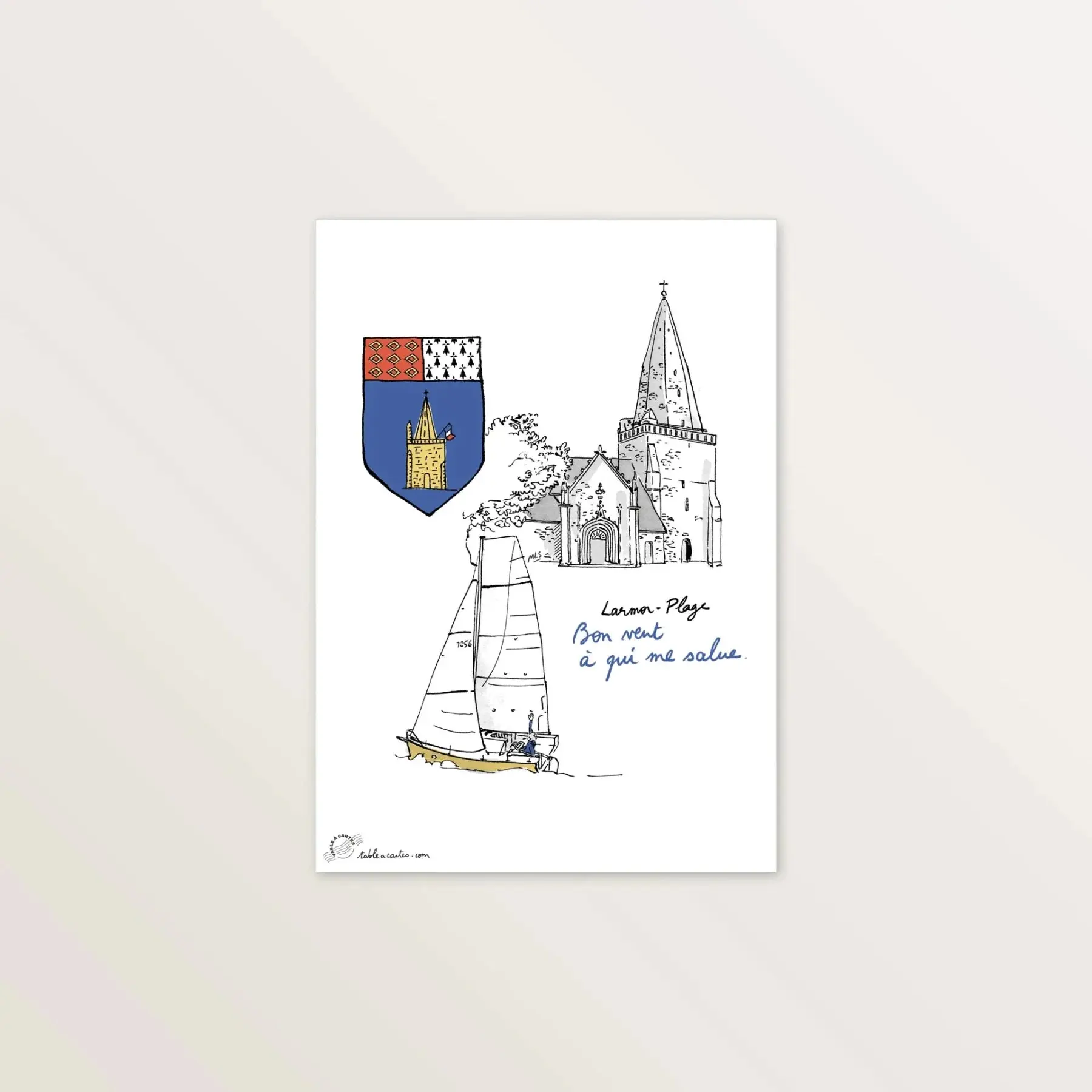 Bon vent à qui me salue - Larmor-Plage - Illustration A5