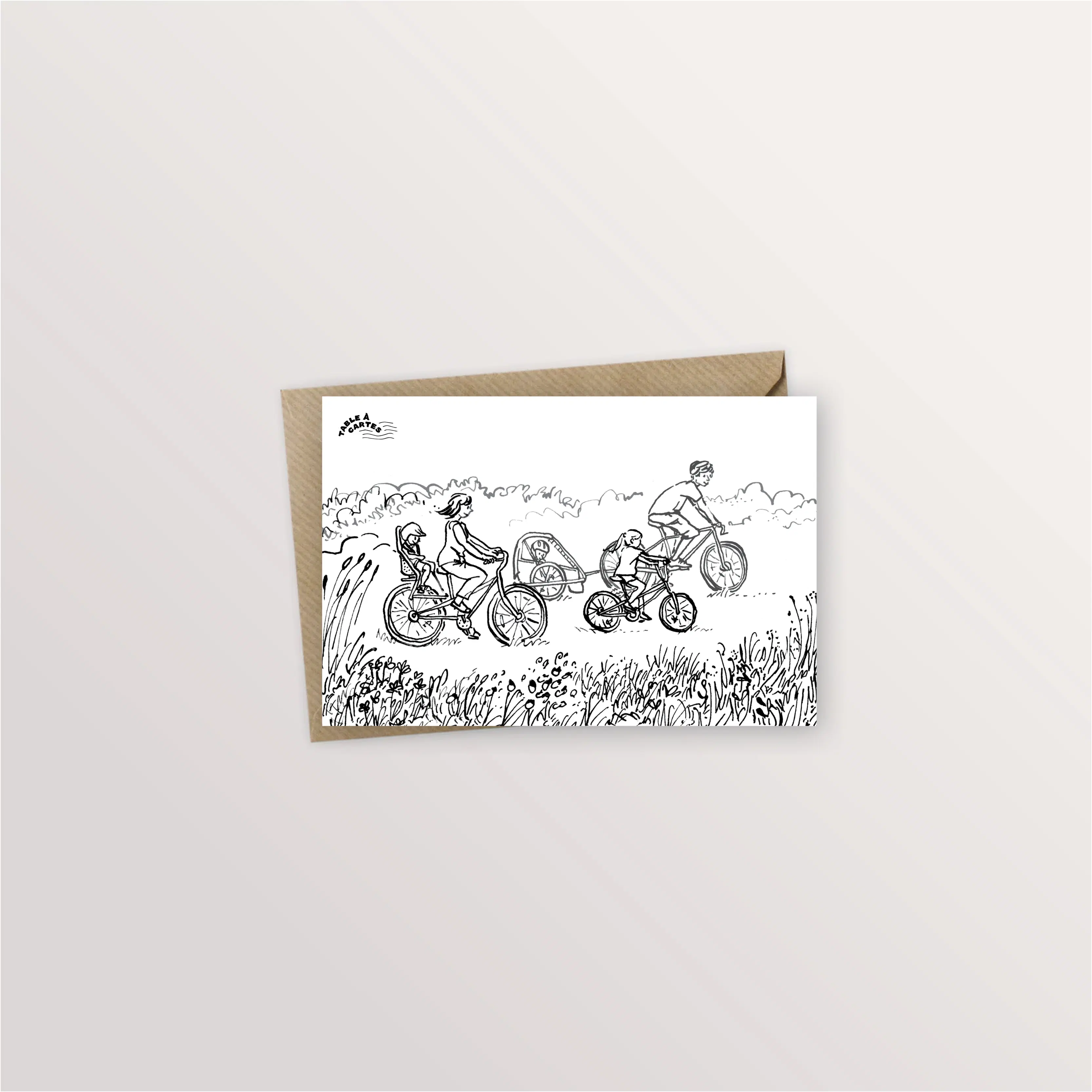 Carte postale - Balade à vélo
