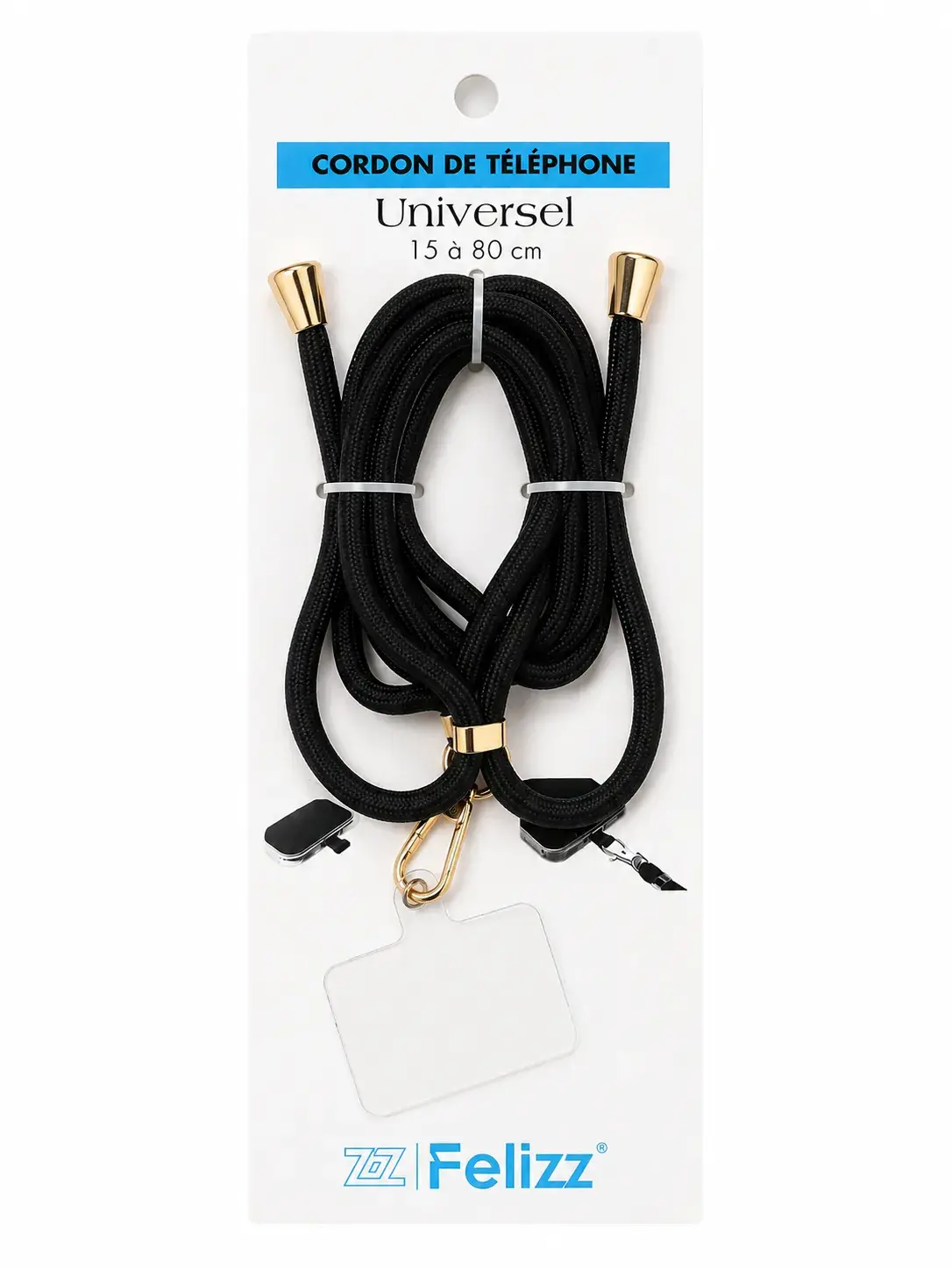 BLACK TELEPHONE CORD