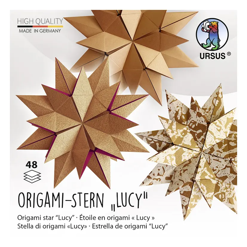 Origami-Stern "Lucy", kupfer