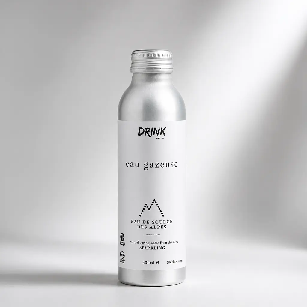 Eau Gazeuse Premium des Alpes - Bouteille Aluminium Recyclable 330ml (Pack de 12)