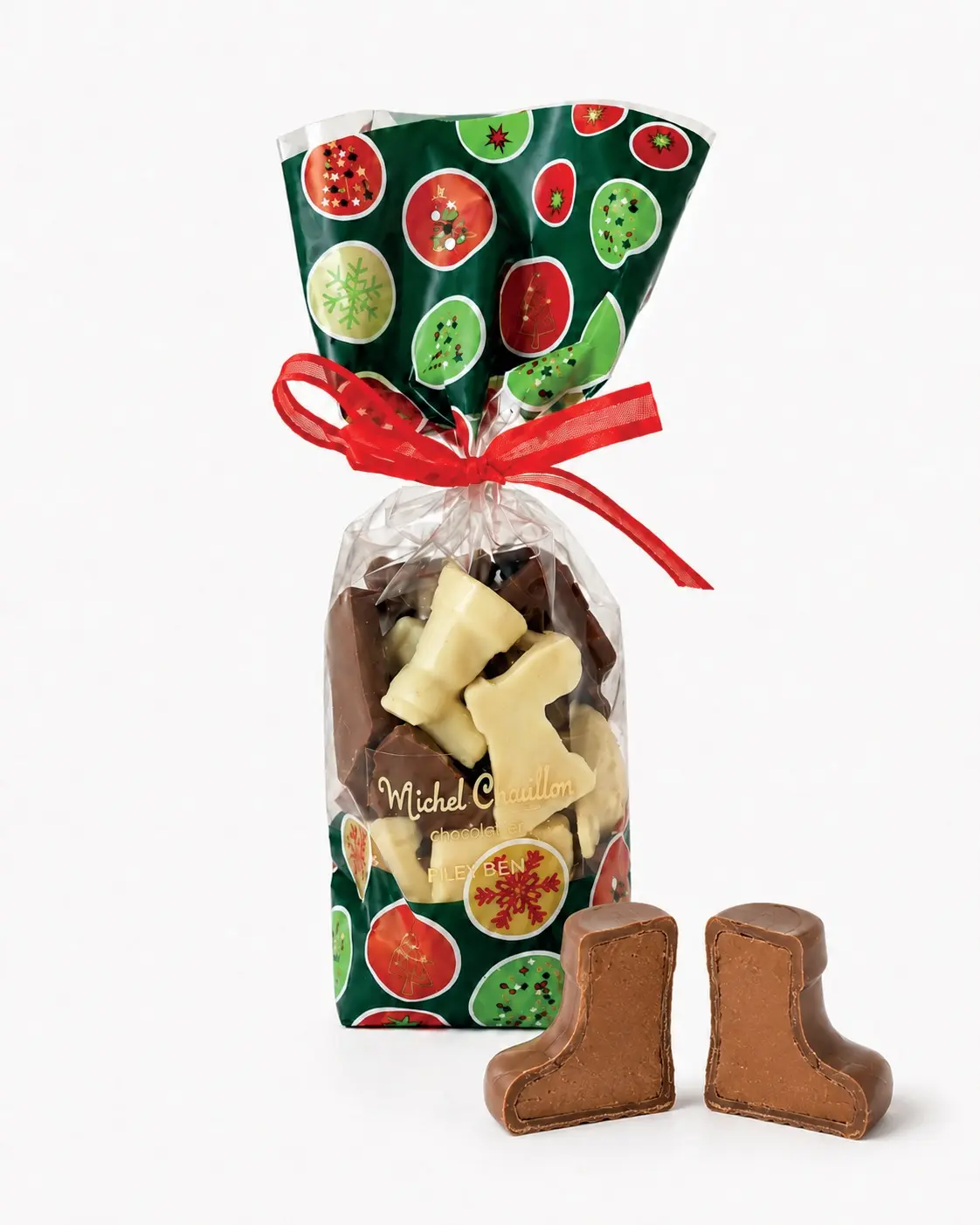 Bombones navideños rellenos de praliné, surtido de bombones, 200 g