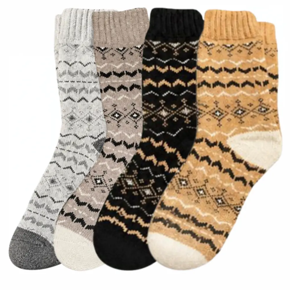green-goose Alpaca Damessokken - Diagonaal - 2 Paar