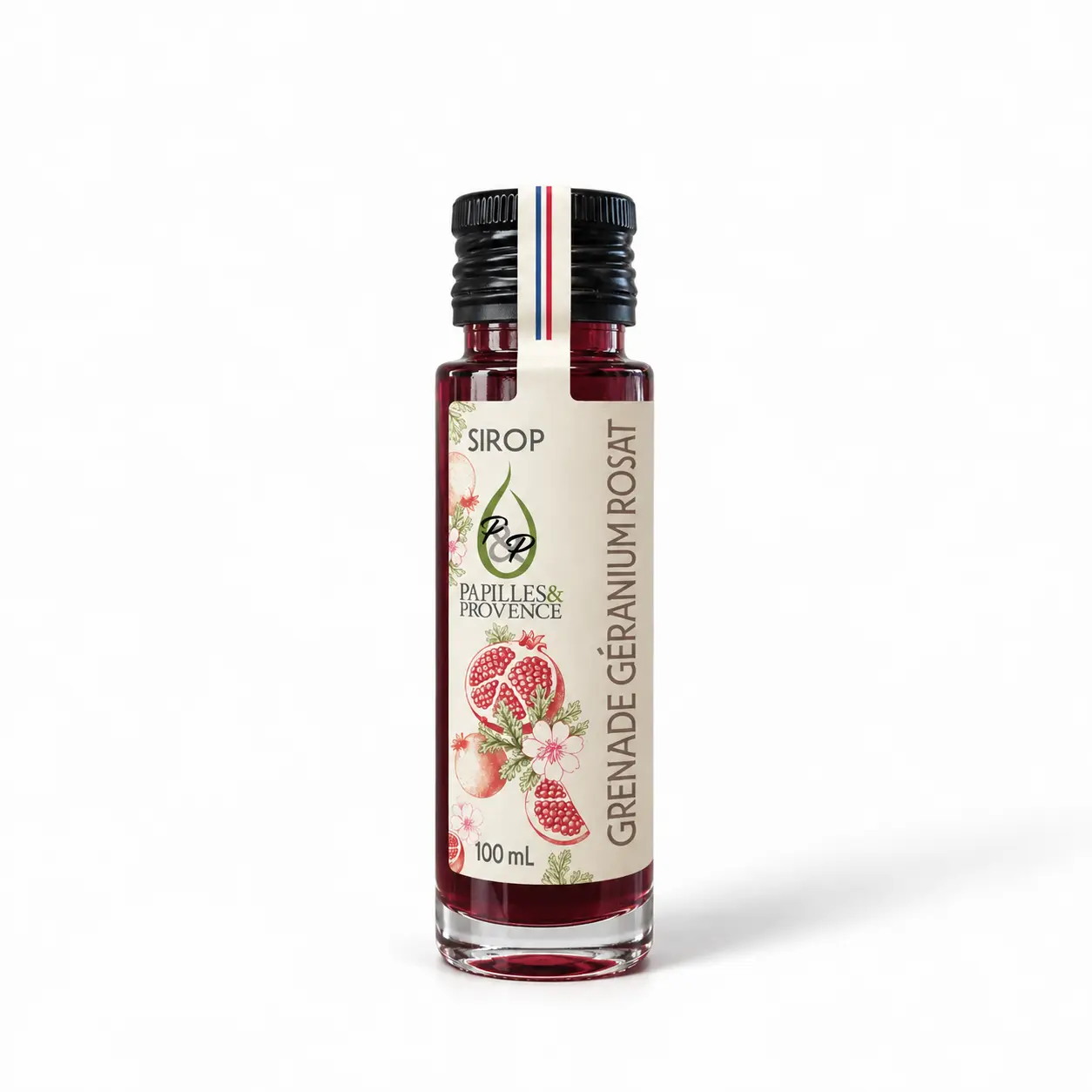 Sirop Artisanal Grenade - Géranium Rosat 100mL